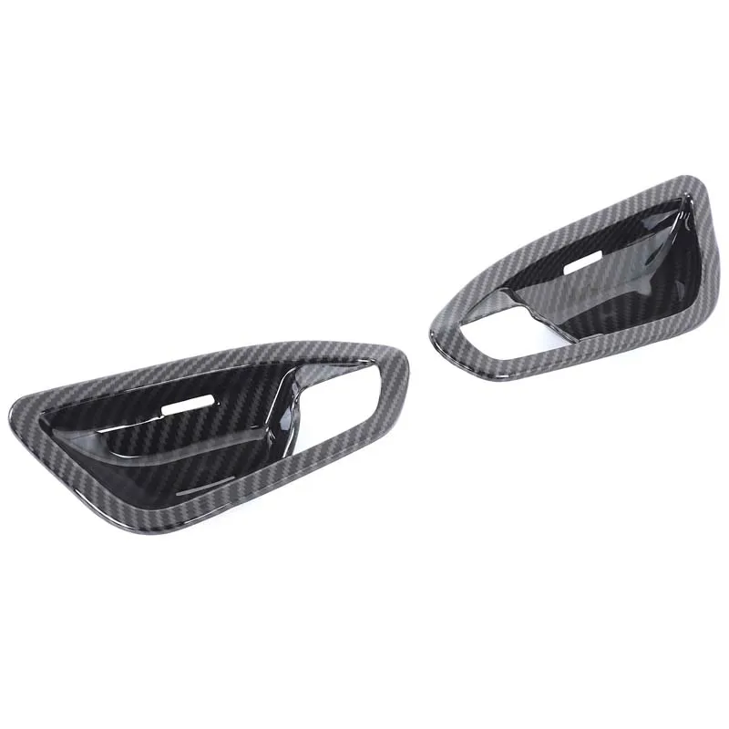 Per BMW 1 2 Serie F20 F21 F22 F23 2012-2019 Accessori Auto Porta Interno Ciotola Copertura Decorativa Adesivo ABS In Fibra di Carbonio/Nero 4