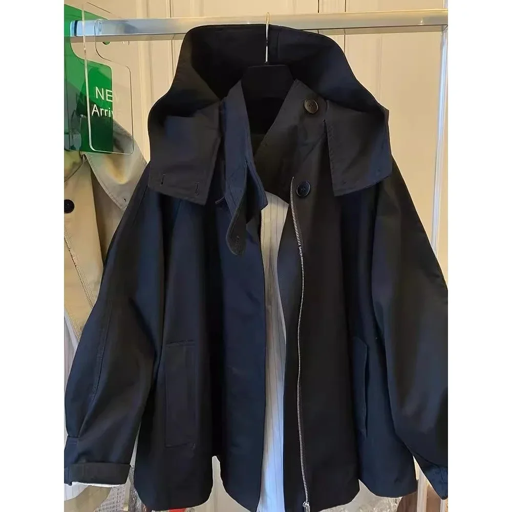 Loose Women's Workwear Jacket New Arrival Casual Long Coat Spring Autumn Small Size Trendy Windbreaker High Waist AE Origin 3