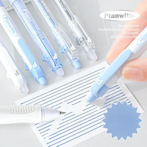 3 Pz/set Semplicità Studente di Cancelleria Penna Gel Cancellabile Blu Bianco Colore Penna di Scrittura 0.5mm Inchiostro Blu Cancellabile Penna Scuola Per Bambini Git 1