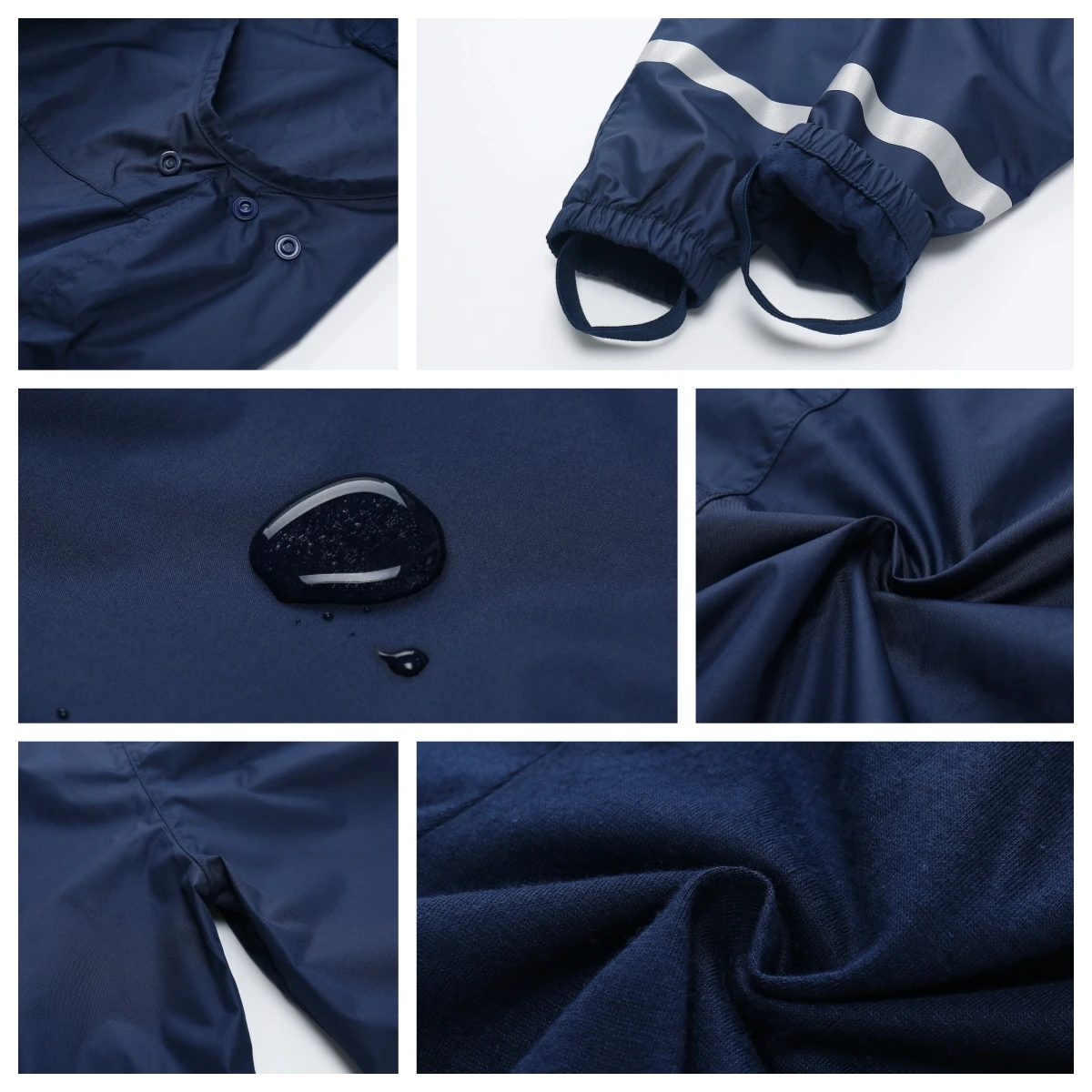 HONEYKING Tuta impermeabile per ragazzi Tuta impermeabile Set di abbigliamento per bambini con giacca e pantaloni Tuta antipioggia traspirante per bambini 5