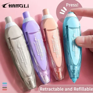 Nastro correttore retrattile Applicatore di nastro ricaricabile bianco con 8 nastri di ricambio per forniture per ufficio scolastico 1