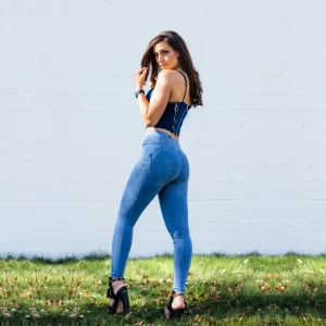 Shascullfites Melody Fit Jeans a figura intera Push Up Skinny Slim vita alta Jeans in Denim elasticizzato a quattro vie per donna estate 1