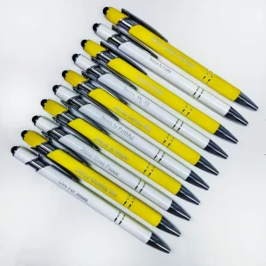 Penna per incisione in metallo con frase Grace da 9 pezzi/18 pezzi con frasi legate a Gesù Penna a sfera scalabile Cancelleria per ufficio quotidiana 1