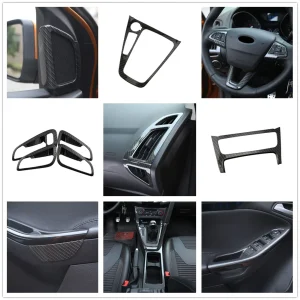 Accessori interni auto per Ford Focus 3 MK3 2015 - 2018 LHD Pannello cambio adesivo Pilastro Tazza d'acqua Holer Decorazione Copertura 1