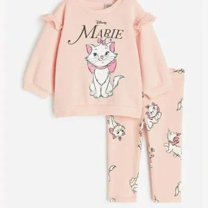 Costume autunnale per ragazze, felpa carina, cartone animato, top a maniche lunghe, pantaloni sportivi, due pezzi, nuove tute casual larghe per bambini 1