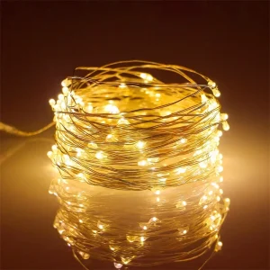 Luci di fata a batteria 10m luci di stringa scintillio luci di natale Mini luci Decorative per interni per la decorazione del Festival di casa 1