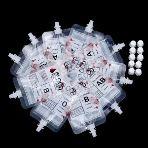 10 pz Halloween Cosplay Contenitore di Bevande Vampiro Sangue Pouch Puntelli Zombie Bevande Bevande Borse Food Class PVC Bottiglia di Acqua Decori 1