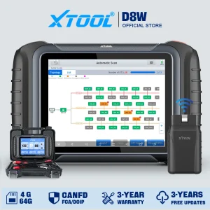 XTOOL D8W D8S Strumento di diagnostica per auto Bluetooth Scanner automobilistico Codifica ECU Bidirezionale 42+ Reset CANFD DOIP Topologia FCA Consegna rapida dal magazzino europeo 1
