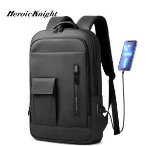 Zaino sottile Heroic Knight da uomo Zaino da lavoro multifunzione per borsa per laptop da 15,6 pollici Borsa da lavoro impermeabile Borsa da college da uomo 1