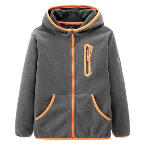 Cappotto per bambini in pile pieno con Zip antivento di marca a contrasto giacche per neonati completi per bambini capispalla per bambini 3-14 anni 1