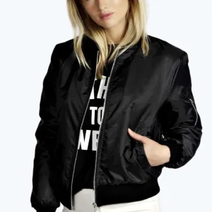 2024 autunno inverno moda donna nuova giacca slim casual girocollo tinta unita cerniera femminile senza giacca con cappello capispalla 1