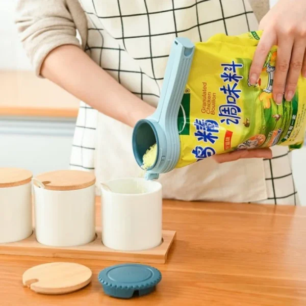 Clip di tenuta grandi Clip sigillante per tappo in plastica con beccucci per versare Clip per conservare la freschezza per riporre snack e caramelle 3