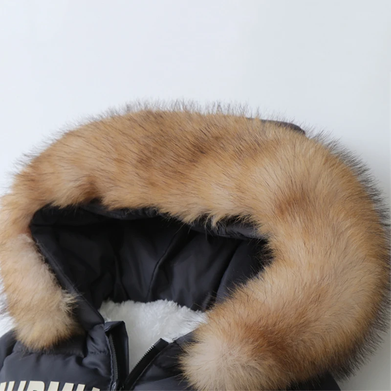 Tuta invernale neonato addensare vestiti per bambini più pagliaccetti caldi in velluto con guanti abbigliamento da neve infantile con cappuccio 3