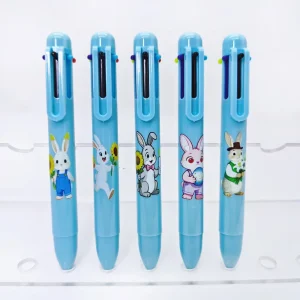 Penna a sfera multicolore coniglietto pasquale 7 pezzi/12 pezzi per ufficio quotidiano, cancelleria per l'apprendimento degli studenti, penna regalo 1