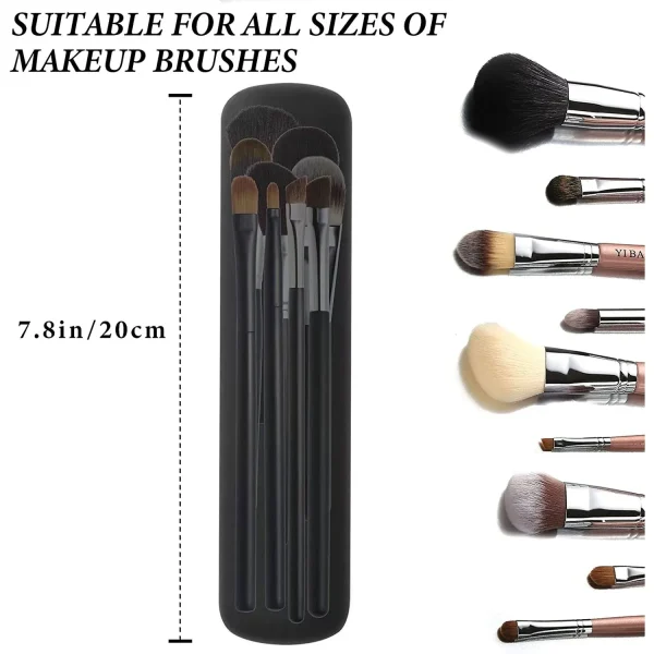 Custodia per pennelli per trucco in Silicone custodia per pennelli per trucco impermeabile supporto da viaggio borsa per cosmetici portatile magnetica multiuso 2