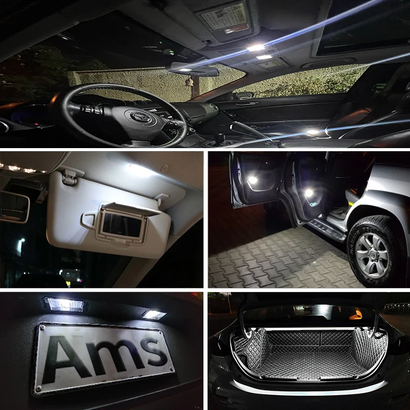 2/4/6/8/10 pezzi Canbus T10 LED super luminoso 194 168 W5W BA9S nessun errore 3030 6SMD lampada di parcheggio luce interna per auto ambra giallo bianco 6