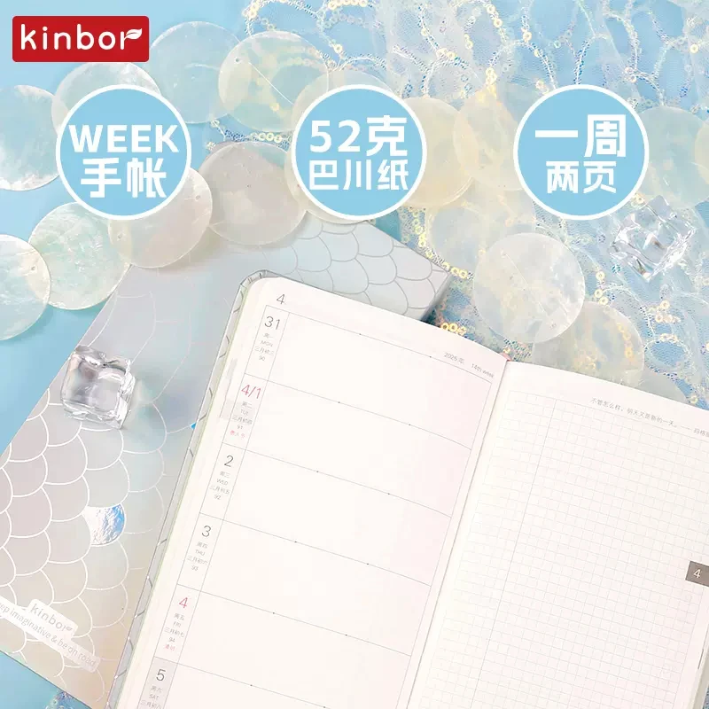Kinbor 2025 Weekly Planner Week Agenda giornaliera Journal Notebook Hard Cover Calendar programma mensile per fare l'elenco Time Organizer 3