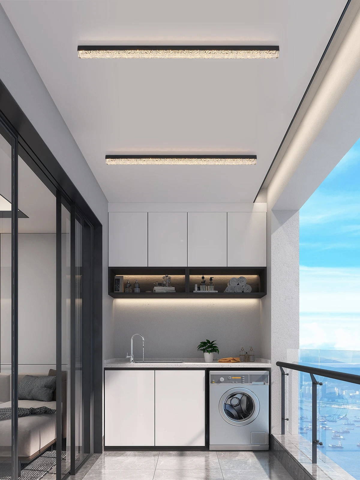 Plafoniera minimalista Lampada da corridoio lunga Luci semplici moderne Lusso Nuovo balcone Spogliatoio Foyer Nuovi apparecchi di illuminazione 2