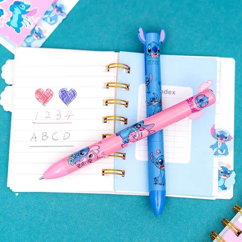 2/6/20 pz Lilo & Stitch Doll 2 Colori Penna A Sfera punto Blu E Rosso Penna Gel Presse Penna Studente Forniture di Cancelleria All'ingrosso 4