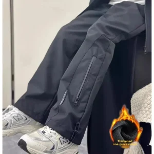 Pantaloni imbottiti da ragazzo Pantaloni da corsa addensati per bambini Pantaloni impermeabili caldi invernali Pantaloni da esterno autunnali Pantaloni alla moda per bambini grandi 1