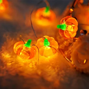 1M 10 luci a stringa LED zucca ghirlanda portatile decorazione felice festa di Halloween per l'atmosfera del bar di casa arredamento del Ringraziamento 1