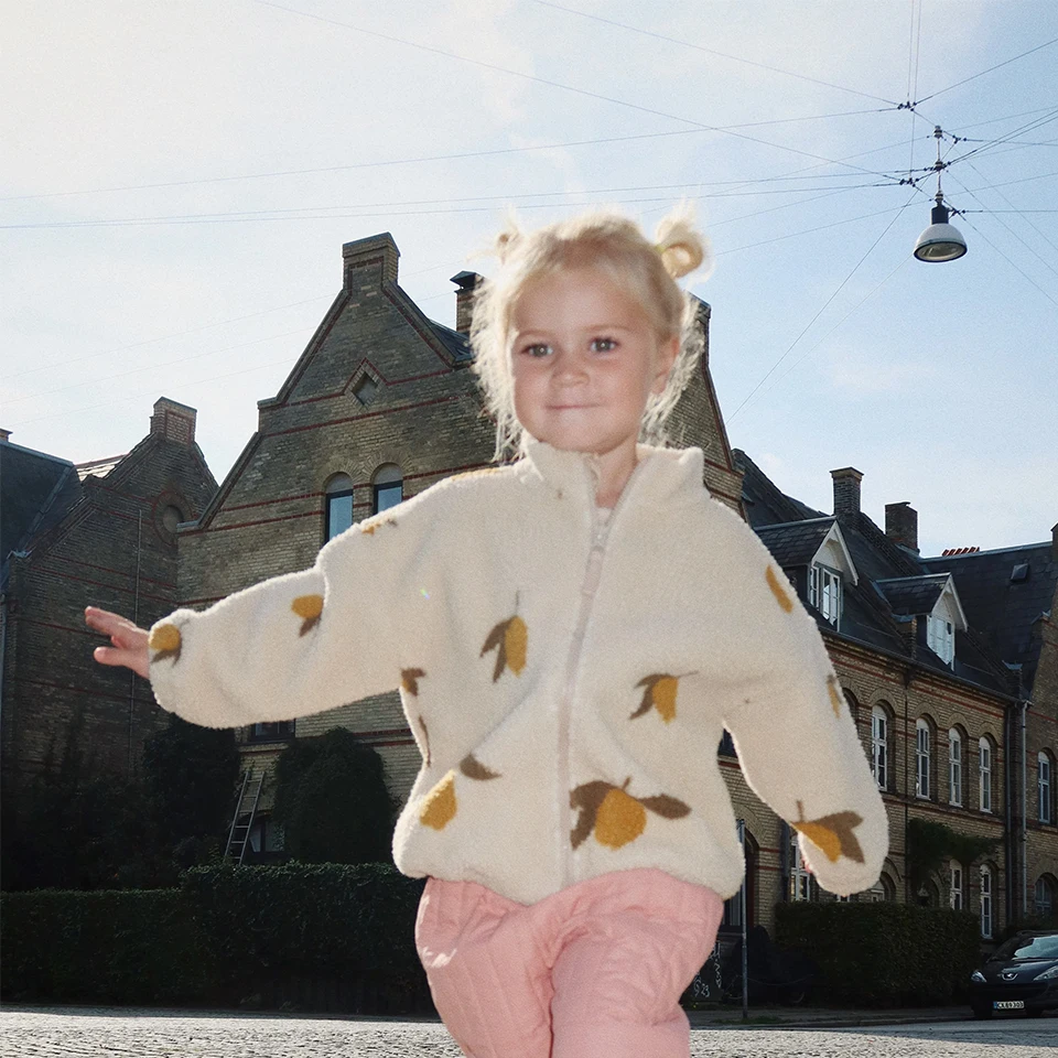 24 Nuovo KS Ragazzi Ragazze Cappotto in pile Cigno Limone Dinosauro Ciliegio Giacca Addensata Cappotto invernale per bambini Vestito per ragazze 5