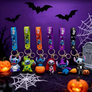 Nuovo portachiavi Disney Stitch Stitch Decorazione a tema Halloween Zaino carino Piccolo strumento Mummia Strega Fantasma Sposa Tema Piccolo strumento 1