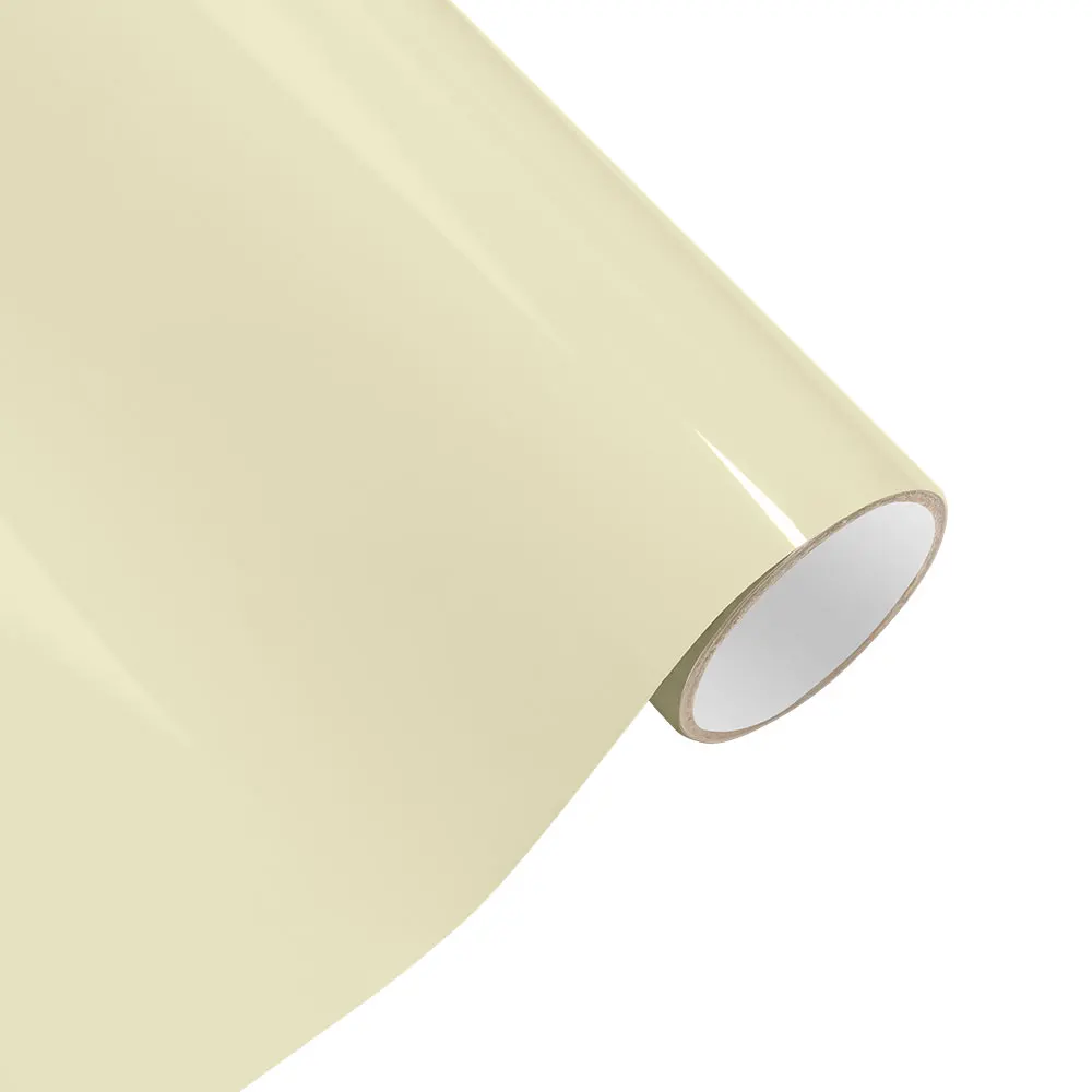 Adesivo per auto Pellicola in vinile da imballaggio bianca crema ultra lucida Cambia colore Pellicola avvolgente senza bolle Accessori per auto Interni ed esterni 4