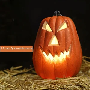 Lanterna di zucca a Led di Halloween lampada a luce a Led oggetti di scena per la casa Bar decorazioni per Halloween lanterna a Led Layout di scena decorazione per la casa 1