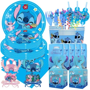 Lilo e Stitch Decorazione per feste di compleanno Palloncino Kit da tavola Sfondo Appeso Banner Scatola di caramelle Forniture per eventi per bambini 1