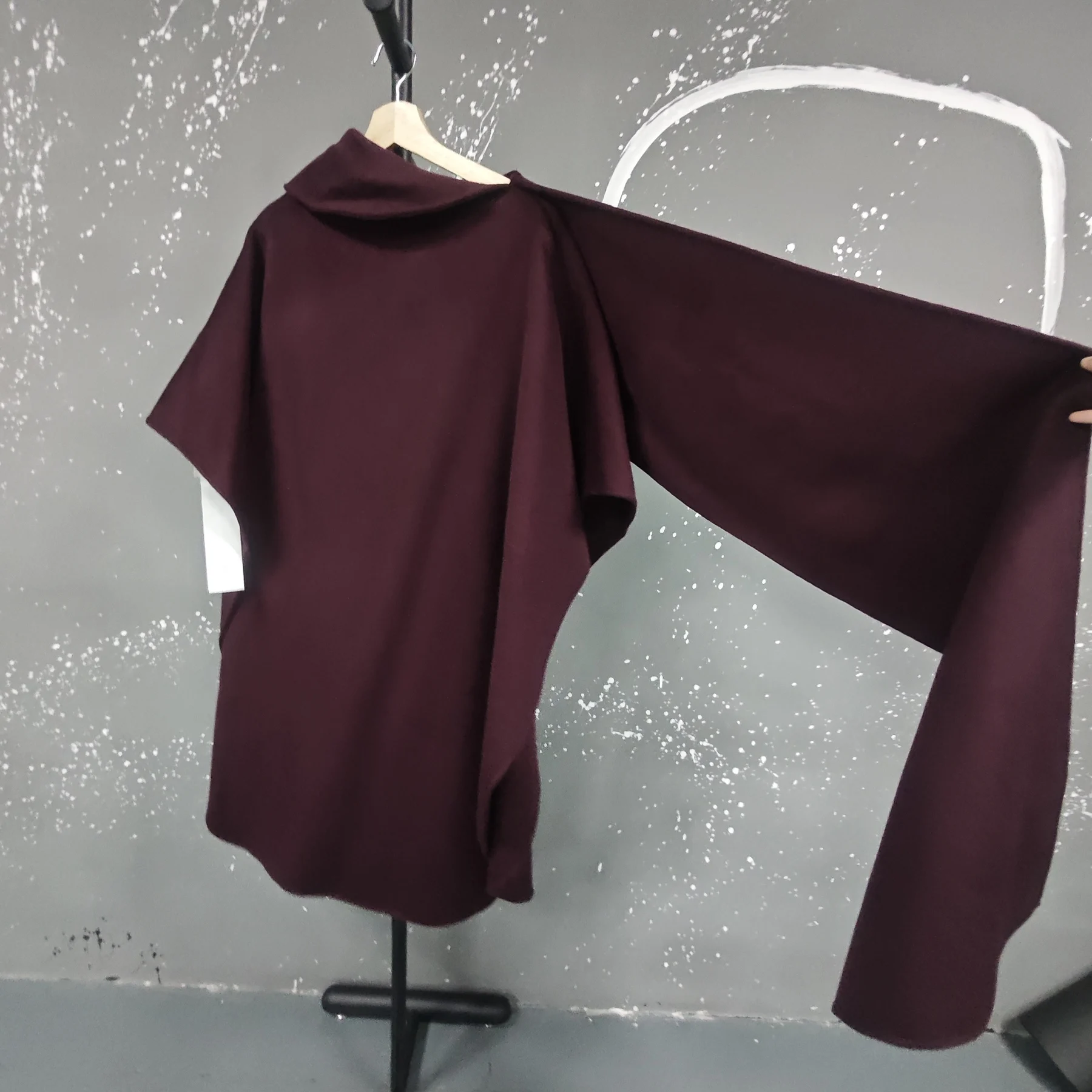 LANMREM Trendy Grande Mantella Lunga Per Le Donne Cappotti di Lana di Colore Solido Scialle Femminile di Fascia Alta Abiti Invernali 2025 Nuovo Lusso 2DB1256 4