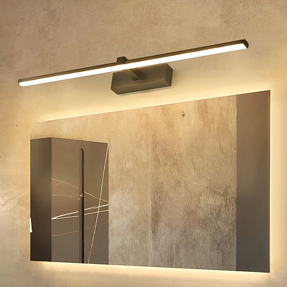 Lampada da parete moderna a LED Hardware per bagno Lampada da parete Luci a tre colori Lampada da bagno a LED in alluminio per specchio da bagno Lampada da trucco 1