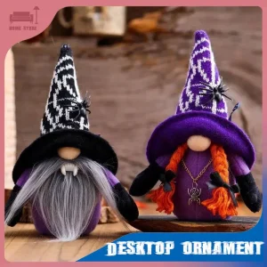 Gnomo di Halloween bambola di peluche ornamento nano senza volto strega ragno gnomi giocattoli camera festa desktop decorazione della casa regali di Halloween 1