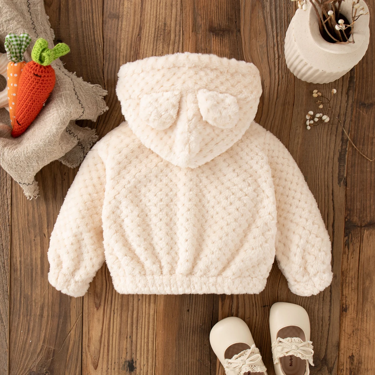 Nuovo cappotto autunnale antivento e caldo per bambina, abbigliamento per bambini con tasca simpatico cartone animato adatto per bambini di età compresa tra 0 e 3 anni 2