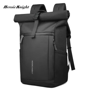 Zaino per laptop Rolltop Heroic Knight Scomparto espandibile resistente all'acqua Zaino da lavoro elegante da uomo Zaino da viaggio casual 1