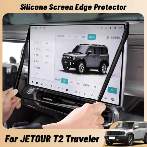 Per JETOUR T2 TRAVELER Schermo di controllo centrale per auto Custodia protettiva in silicone Schermo di navigazione Accessori per telaio protettivo 1