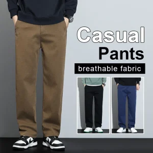 Jeans da uomo Lyocell dritti larghi in vita elastica 2025 Autunno Inverno Marchio di moda Pantaloni comodi e versatili Taglie forti 5XL 1