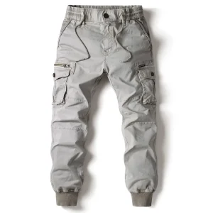 Pantaloni cargo da uomo Pantaloni casual da jogging Pantaloni militari tattici a figura intera in cotone 1
