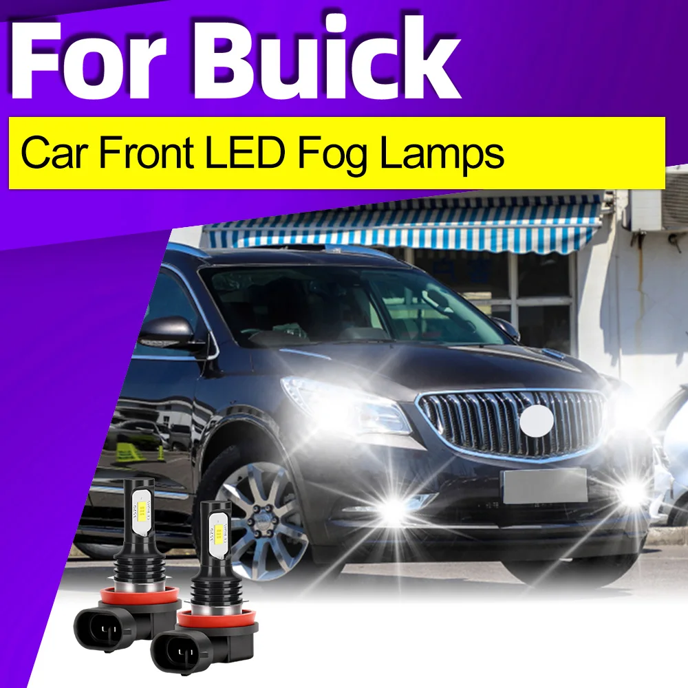2x LED Fendinebbia Lampadine 12V Auto Fendinebbia H8 H11 Per Buick Rainier Allure LaCrosse Lucerne Enclave Encore Verano Accessori Auto 1
