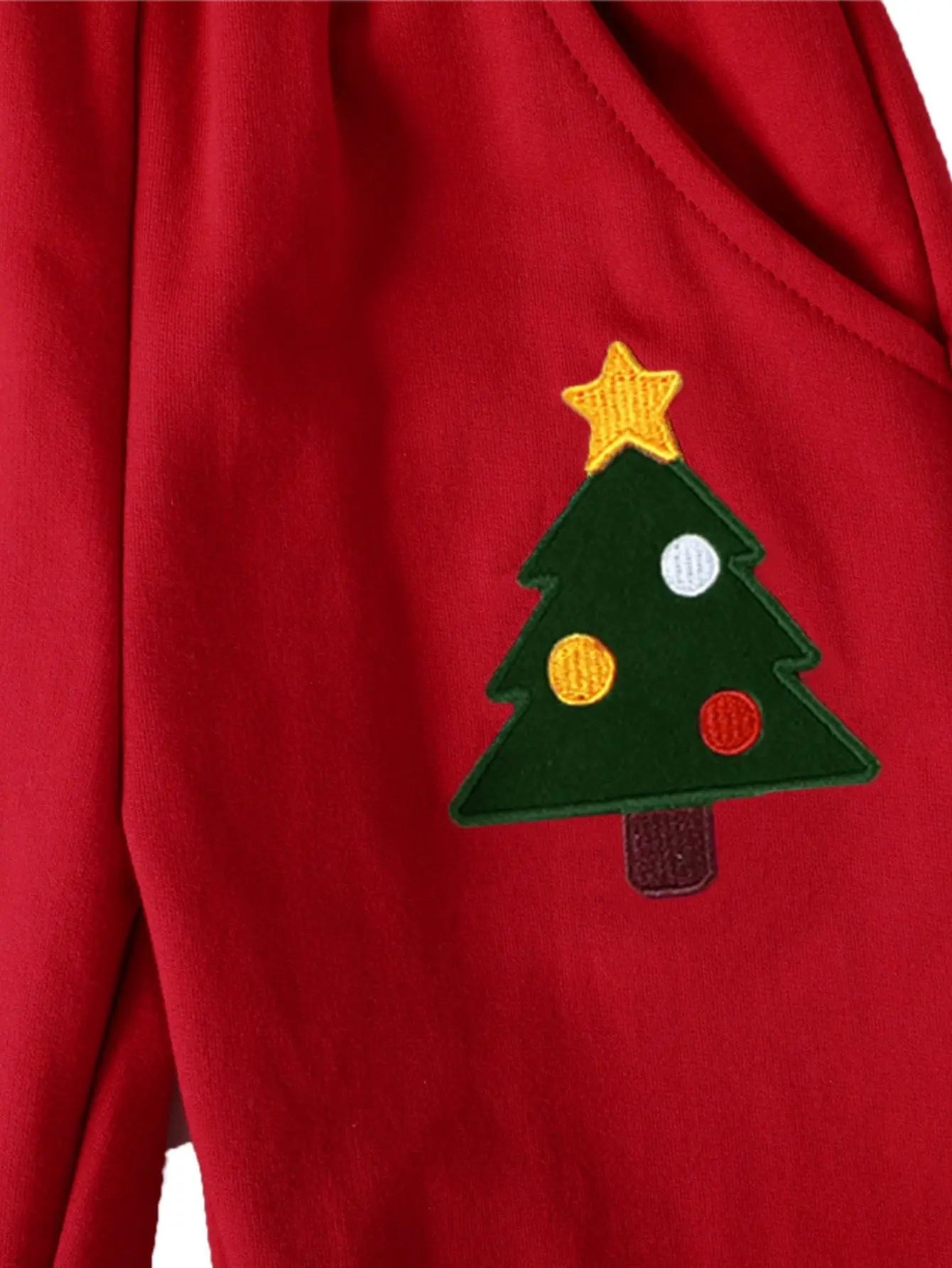 Set di due pezzi di maglione e pantaloni in puro cotone girocollo a maniche lunghe natalizie per bambini, graziosa camicia pullover casual di Babbo Natale 3