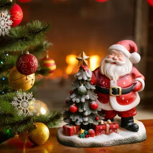 Ornamento natalizio in resina Decorazione natalizia di Babbo Natale 1