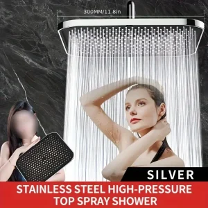 Set soffione doccia pressurizzato Set combinato doccia ad acqua grande per bagno universale con pannello grande quadrato per uso domestico 1