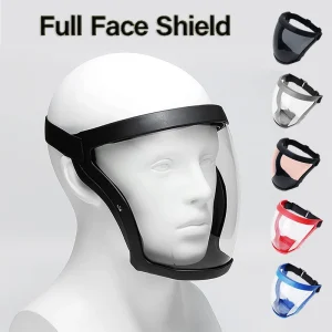 Scudo di protezione di sicurezza trasparente Visiera integrale per utensili da cucina Maschera per occhiali antivento da ciclismo a prova di spruzzi d'olio 1