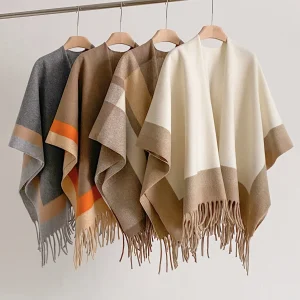 2025 di Nuovo Modo di Inverno Caldo Plaid Poncho E Mantelle Per Le Donne Scialli e Impacchi di Grandi Dimensioni Cashmere Pashmina Femminile Bufanda Mujer 1