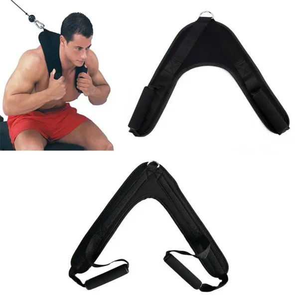 Cinghie per crunch addominale fitness Maniglia per trascinamento a forma di V Esercizio per tirare Imbracatura Cintura per tracolla per attrezzature per il fitness da palestra 2