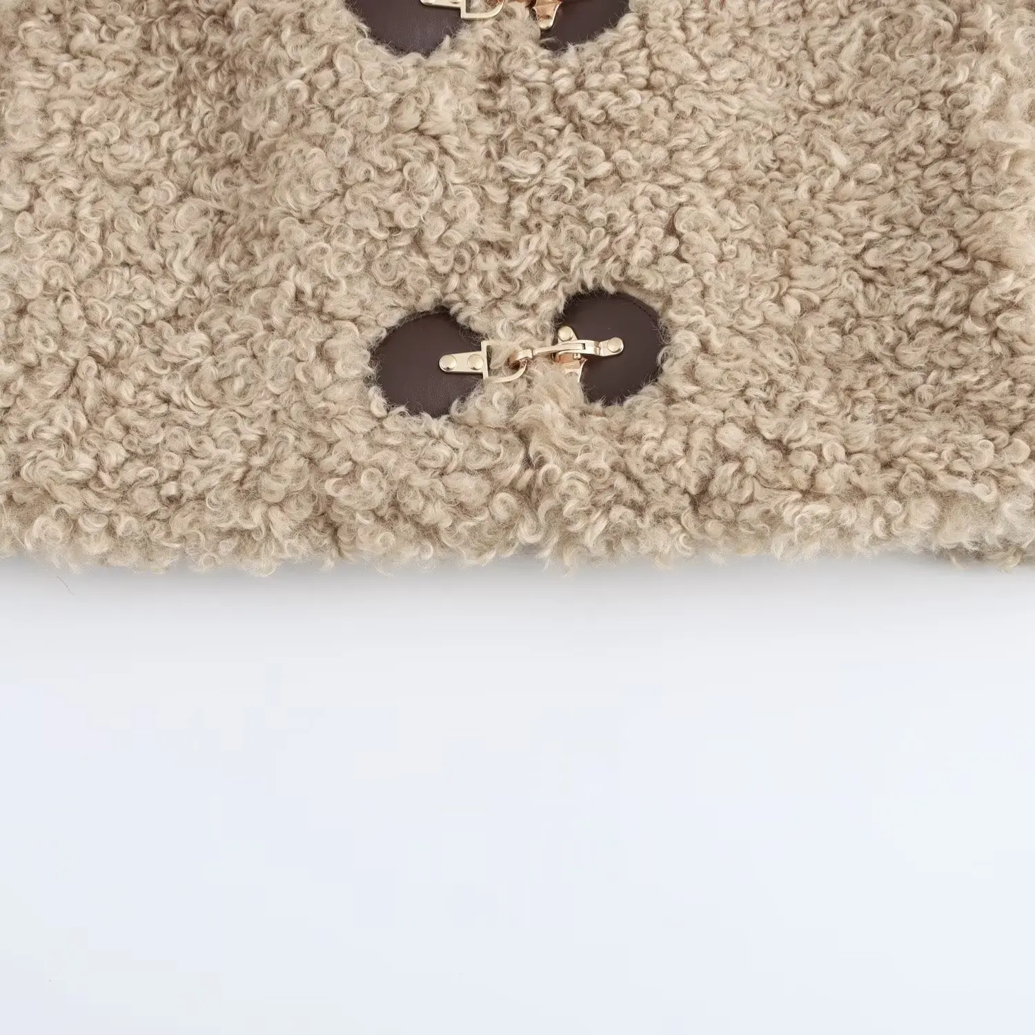 Giacca da donna Colletto ribaltabile Manica lunga Versatile fibbia in corda Tinta unita Cappotto invernale nuovo stile 6