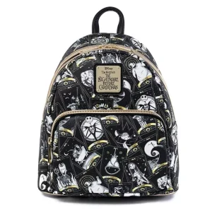 Loungefly Il pesadilla prima di Natale Tarocchi AOP Mini zaino Borsa in pelle cosplay di Halloween 1