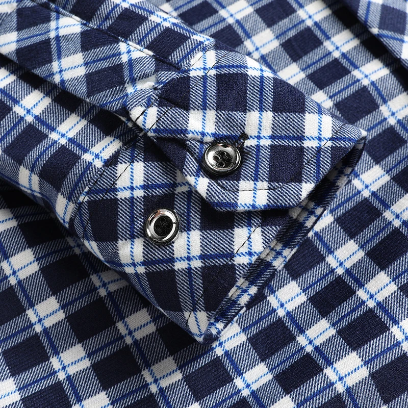 Camicia casual premium da uomo 2025 Autunno Inverno Nuova camicia classica ispessita calda foderata in pile Camicia a maniche lunghe di grandi dimensioni per uomo 4