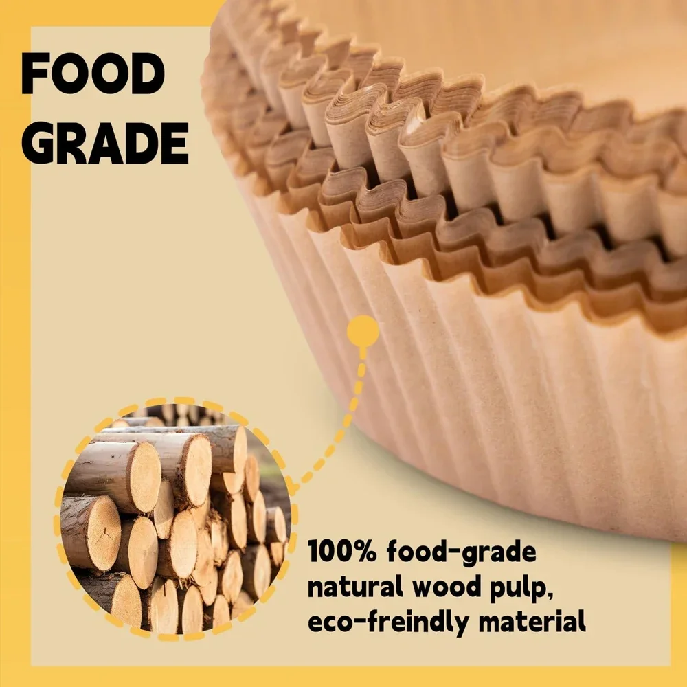 50-400 pezzi friggitrice ad aria carta da forno usa e getta antiaderente tappetino pergamena a prova di olio per cucinare forno a microonde pad pad foglio barbecue arrosto 6