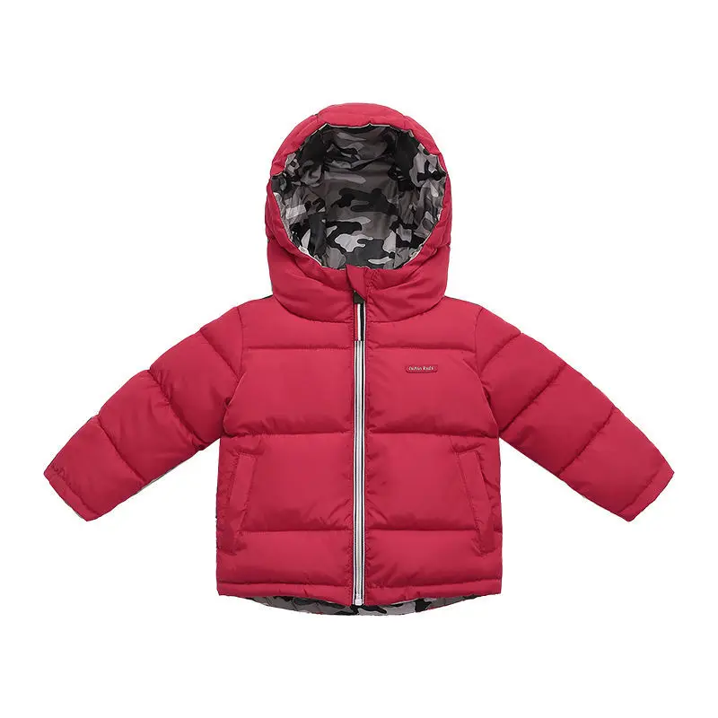 Può essere indossato su entrambi i lati Giacca invernale da ragazzo Spessa Mantieni caldo Cappotto con cappuccio per bambini Bambini Compleanno Regalo di Natale Capispalla 2
